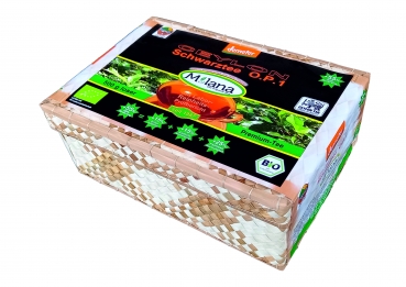 500 g MILANA Ceylon Demeter ORGANIC Loose BLACK TEA OP1 Orange Pekoe 1 packed into handwoven baskets - with 55 percent benefits support - The Tea, ... that tastes like Love. Fairly and sustainably manufactured.